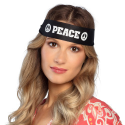 Hippie čelenka s nápisom Peace